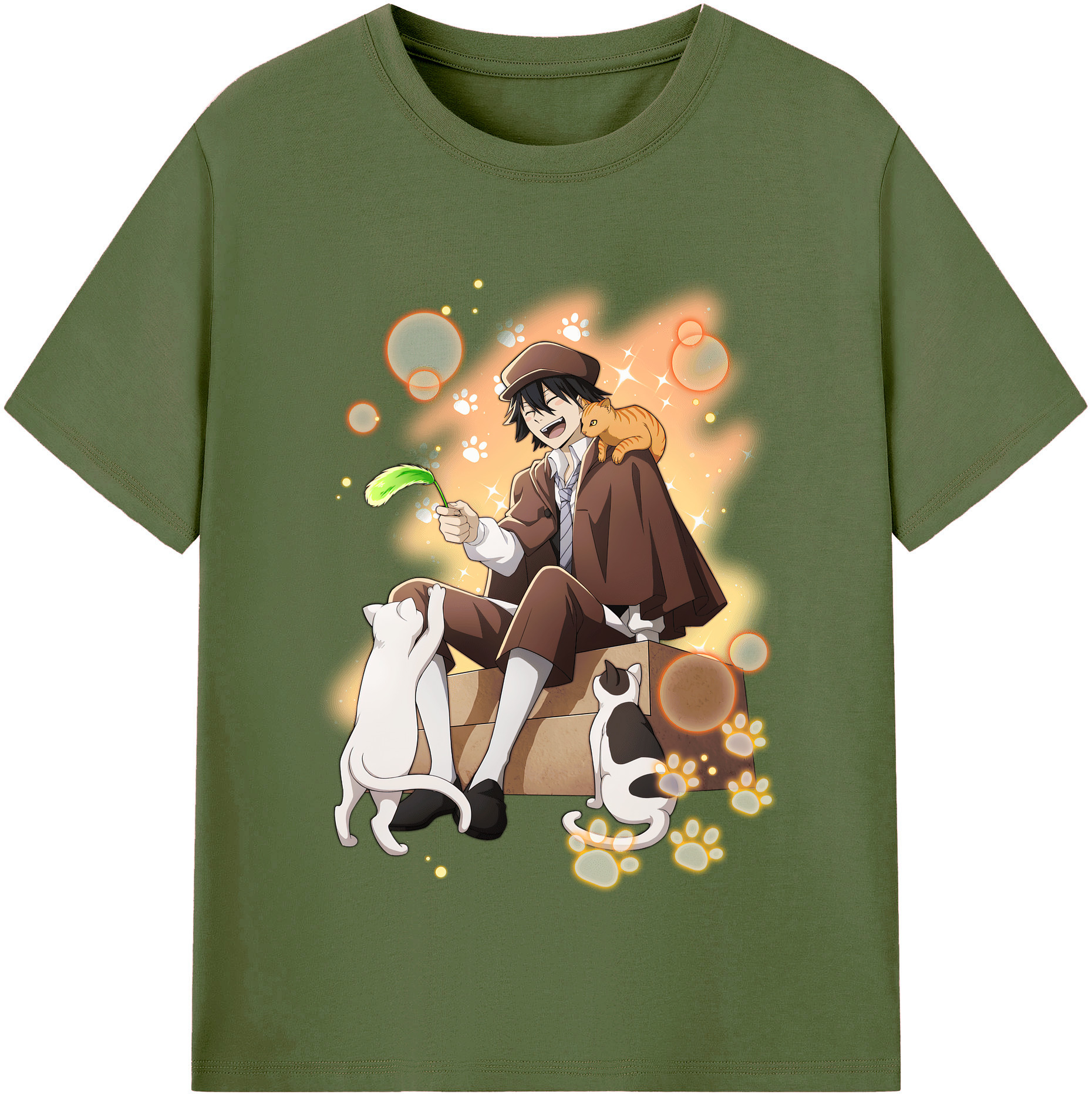 （画像用） 文豪ストレイドッグス Bungo Stray Dogs 綿100％半袖Tシャツ（フロントプリント）
